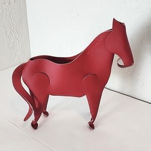 VacoValiente leather horse desktop organizer